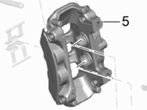 Brake caliper, REAR. Porsche 991.1 C2 / C4 - 99135242101, 99135242201, 99135242100, 99135242200