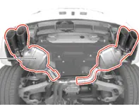 Sistema de escape deportivo. Porsche Macan 2.0 LHD Coches - 95B04420037, 95B04420038