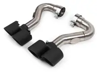 缎黑色豪华四出排气管。保时捷卡宴 955 S - 95511100020, 95511125110, 95511125111, 95511125210, 95511125211