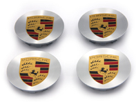 Wieldoppen met gekleurd embleem voor Porsche (set van 4) - 00004460737