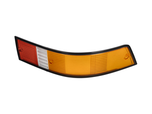 Knipperlichtglas achterzijde met zwarte rand. Porsche 911 - 91163195000, 91163194901, 91163194900 - URO-004161, 14967/D, 14967/S, 1695350770, 1695350780