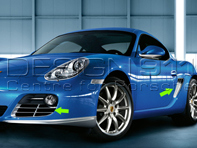 Exterior trim package in Aluminium-Look. Porsche 987C Cayman - 98704480213