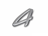 '4' - Badge. Porsche 996 - 996559241014PU