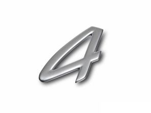'4' - Badge. Porsche 996 - 996559241014PU