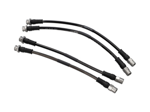 Brake hoses Braided stainless steel (Set of 4) Front & Rear Porsche 911 1974-89 - 90135563201, 90135563202, 90135563203, 90135563101, 90135563102, 90135563100, 91135508700, 91135508701, 91135508702
