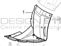 Front Wheel arch liner - Front part. Porsche 996 GT3 2003>> - 99650412491, 99650412391, 99650412492, 99650412392