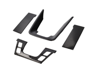 Set di rivestimenti per console centrale in fibra di carbonio asciutta. Porsche 992 - ML-ZDH249