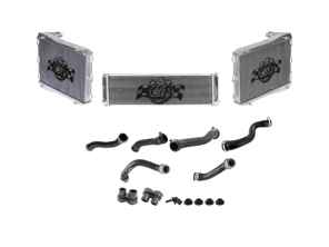 Aluminium radiator for water coolant fluid & hoses SET OF 3. Porsche 997.2 GT3 / GT3 RS - 99710613102, 99710613103, 99710613202, 99710613203, 99610603773, 99610603775 - 7047, 7048, 7053