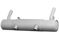 Exhaust muffler / silencer rear box. Porsche 356A - 61611101000, 61611101001, 92.321, 92321, 1620600700 - 92.321, 1620600700