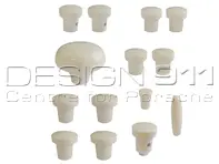 Jeu de boutons de tableau de bord, IVOIRE. Porsche 356A 1955-1959 - PCG35655200500, PCG35655200300, 64455281100300, 64455285300300, 64455283100300, 64455282101300