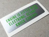 Adesivo Knock Control. Porsche 911 (993) 1993–1998 - 94400614000