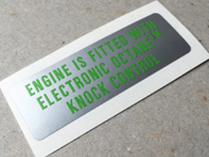 Adesivo Knock Control. Porsche 911 (993) 1993–1998 - 94400614000