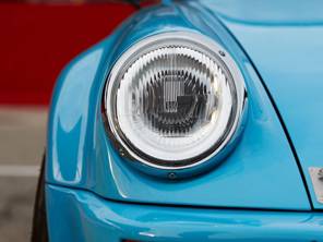 Phares à LED avec réflecteur chromé et lentille cannelée RHD. Porsche 911 / 964 - 91163111202, 91163102300, 91163111200