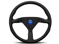Steering wheel MONTECARLO with blue stitching and horn button - Momo - M11111785BKBLR