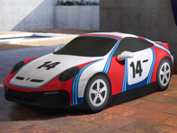 Indoor-Autoabdeckung "Rallye 1978". Porsche 992 Dakar