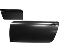 Door skin complete, Outer. Porsche 911 63-89 / 964 / 993 - 1680900870, 591041-10E, 1680900880, 591042-10E, 6453120100GRV, 6453120200GRV, 91153120100, 91153120100GRV, 91153120200, 91153120200GRV - DAN53100522, DAN53100622, 1680900870, 1680900880