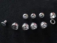 Boutons de commande en aluminium (jeu de 5) Porsche 911 1974-89 - 91161820020, 131