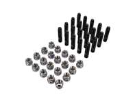 Jeu de goujons de remplacement de boulons de roue en titane avec écrou chromé sans capuchon pour Porsche moderne - 99636120300, 99636120301, 99636120302, 99736120301, 99736120302
