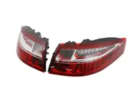 Indicatore di direzione posteriore trasparente/rosso con lampadine a LED per Porsche 996 - 99663148500, 99763148600, 99663148602, 99663148502, 99663143301, 99663143401, 99663143303, 99663143403