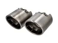 Terminali di scarico in titanio stile GT4 RS - Set di 2 - Misura universale - 9P1251187K, 9P1251187L, 9P1251188K, 9P1251188L, 982251187AH, 982251187AC, 982251187AJ, 982251188C, 982251188A, 982251188D, 982251187C, 9GT251187B, 9GT251188B, 99104420024, 99104420025 - TI-PET-718-BLK, TI-PET-718-MAT, TI-PET-718-GLS
