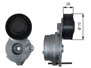 Riemenspannrolle. Porsche 958 Cayenne / 970 Panamera / 95B.1 Macan Diesel - 95810236151, 95810236150, 958903133 - T39333