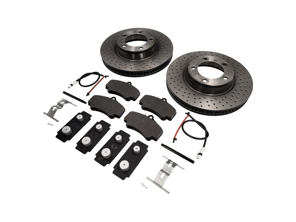 TEXTAR出品的保时捷997 C4S前刹车片和刹车盘套装 - 9963514XX04BRE, 99635141004, 99635140904BRE, 99635140904, 9963514XX04, 99635194913BRE, 99635194913, 99635108901, 99761268001, 99635195911