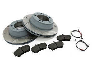 后刹车片和开槽刹车盘套装。适用于保时捷 996（1997-2004 年款 Sebro） - 99635240104, 98635293911, 99635208602, 99635208600, 99661236501