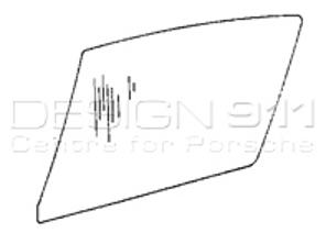 Door Window Lightweight Polycarbonate Glass. Porsche 911 F / G 1968-89 - 9111 00C, 9111 00G, 911100C, 911100G
