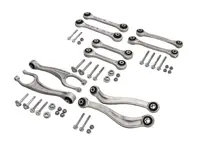 Hintere Querlenker und Querlenker, Satz mit 10 Stück und Schrauben, hinten für Porsche 991 / 992 Carrera / 992 Turbo - 9P1505237B, 99133106104, 9P1501529A, 9P1505397A, 9P1505311, 9P1505223B, 9P1505224B