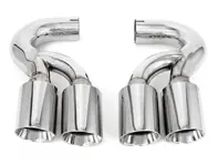 豪华四重抛光镀铬排气尾管。保时捷卡宴 955 Turbo / Turbo S - 95511100030, 95511125120, 95511125121, 95511198100, 95511125220, 95511125221, 95511198200