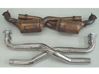 Uitlaatkatalysator Bypass-leidingen. Porsche 996 GT3 - 99611112108, 99611302193, 996113021EX, 99611302197, 996113021FX, 99611302293, 996113022EX, 99611302297, 996113022FX