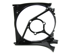 Fan housing and bracket for water radiator. Porsche 991.2 / 982 Boxster / 982C Cayman - 9P1121383, 9P1121383A, 9P1121383B, 9P1121384, 9P1121384A, 9P1121384B