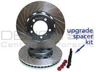 Disco freno / rotore forato e scanalato 2 pezzi POSTERIORE 996 / 997.1
