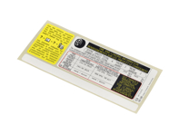 Sticker Tyre pressure for 19' wheels. Porsche 997.1 C2 / C2S USA spec - 99770128753
