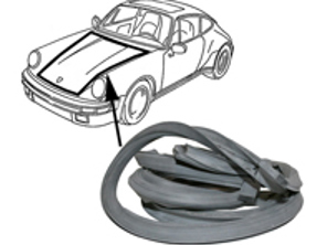 Motorkap / motorkap, voorste kofferbak rubberen afdichting. Porsche 911 1974-89 - 91151192302, 91151192302, 91151193201, 1685500300 - URO-009913
