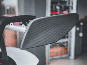 Piastre terminali spoiler posteriore a collo di cigno in fibra di carbonio. Porsche 992 GT3 RS - 9GT827685, 9GT827685OK1, 9GT827686, 9GT827686OK1, 9GT827867C, 9GT827867COK1, 9GT827868C, 9GT827868COK1