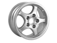 Rear 16-inch Cup alloy wheel, Silver metallic. Porsche 964 C2 / 964 C4 / 968 - 94436211600, 94436211200, 94436211602, 94436211400