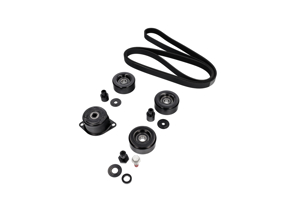 Kit completo puleggia e cinghia - tenditore, rulli tenditori e cinghia di trasmissione - per Porsche 996 Carrera (Tiptronic con aria condizionata) 1998-2005 - 99610226050, 99710226000, 99610211957, 99610211958, 99610212752, 99610212754, 99610211853, 99610211855, 99610211856, 99610212552, 99610212553, 99610236550, 99907203909, 99907204109, 99907205901, 99610211754, 99610211756, 99610211757, 99610215164, 99610215166, 99610215168