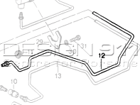 Linea di pressione idraulica. Porsche 964 M339 - 96431534302
