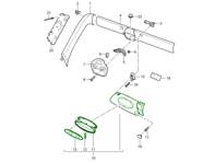 Sun Visor, Leatherette. Porsche 996 Carrera CABRIO 1998-99 - 99673103118A12, 99673103109ELJ, 99673103109ELL, 99673103118S32, 99673103109ELM, 99673103218A12, 99673103218C52, 99673103209ELL, 99673103209ELK, 99673103209ELM, 99673103109ELH, 99673103109ELK, 99673103118C32, 99673103209ELH, 99673103209ELJ
