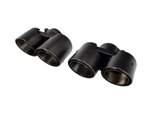 Double-end Sport tailpipe set, Matt Carbon fibre. Porsche 997.2 Turbo - CARP97TDFIERKEV