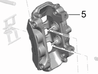 Brake caliper, REAR. Porsche 981/982 Boxster / 981/982 Cayman - 98635242302, 98635242303, 98635242402, 986352423403