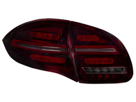 Fumé / Lente rossa e base nera Fanale posteriore / Kit lampade. Porsche Cayenne 958 2012-14 - 95804490026