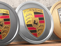 Tapacubos en Platino Plata con escudo Porsche en color para Porsche Taycan / Panamera - 9J1073002