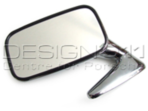 Rectángulo de espejo de puerta en cromo. PEQUEÑA. Porsche 911 70-73 - 91173101300, 91173101306, 91173101406, 91173101308, 91173101408