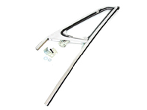 Cornice vetro porta in cromo con finestra di aerazione. Porsche 911 targa 69-76 - 1685250270, 1685250280, 90154200543, 90154200643 - 1685250270, 1685250280