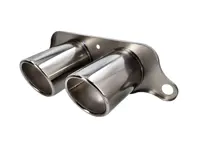 DesignTek Exhaust tail pipe Titanium for Porsche 997 GT3 / GT3RS 2005>> Twin Bolt on Pipe - 99711125390, 99711125393
