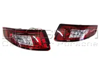 Indicator unit rear, Clear / Red v3 with LED bulbs for Porsche 997 - 99763100091