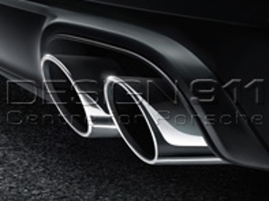 Exhaust Tail Pipes SPORTS in SILVER. Porsche 991.2 C2 / C4 / Targa 42016>> - 99104420020