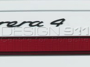 Insigne de couvercle arrière '4' NOIR. Porsche 991 (911) Carrera 4 - 99155924102